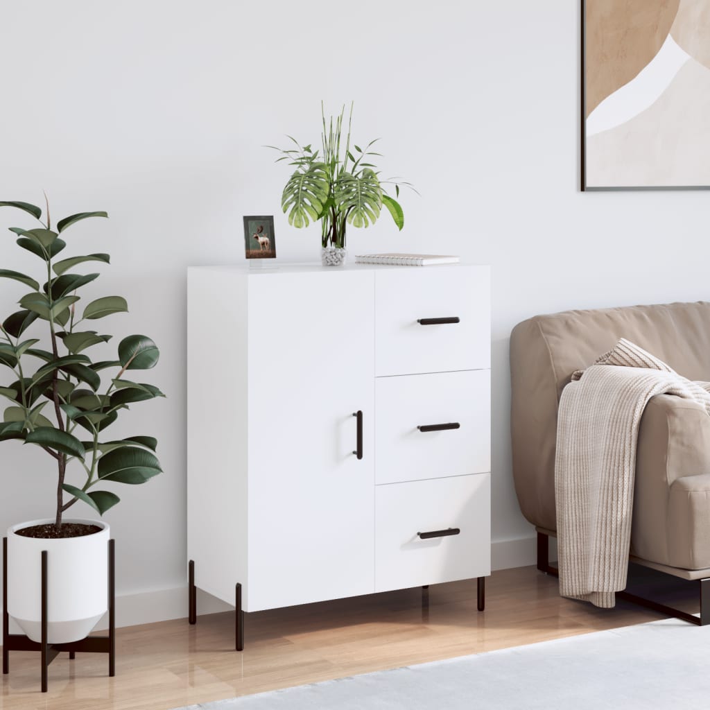 Dressoir 69,5x34x90 cm bewerkt hout wit