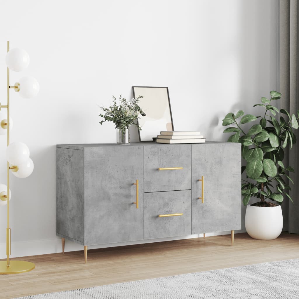 Dressoir 100x36x60 cm bewerkt hout betongrijs