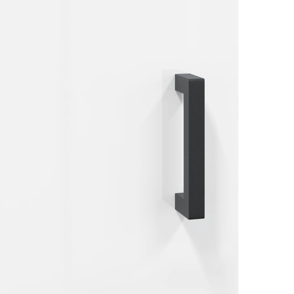 Hoge kast 69,5x31x115 cm bewerkt hout hoogglans wit – afbeelding 10