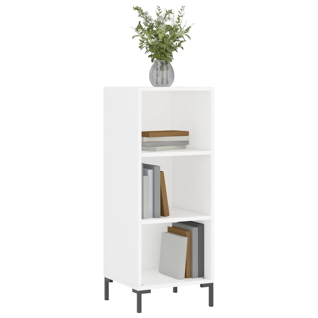 Dressoir 34,5x32,5x90 cm bewerkt hout wit – afbeelding 3