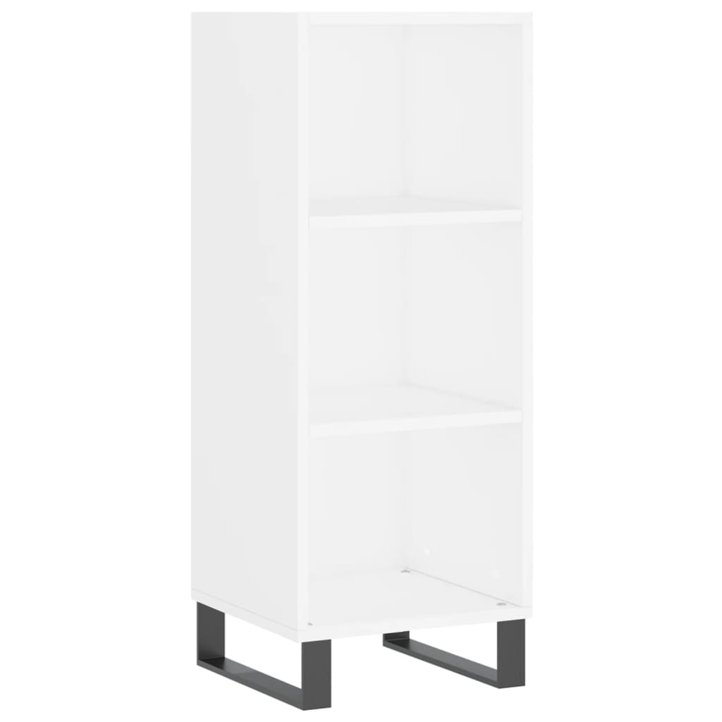 Dressoir 34,5x32,5x90 cm bewerkt hout wit – afbeelding 2