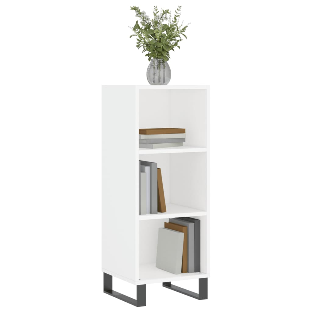 Dressoir 34,5x32,5x90 cm bewerkt hout wit – afbeelding 3