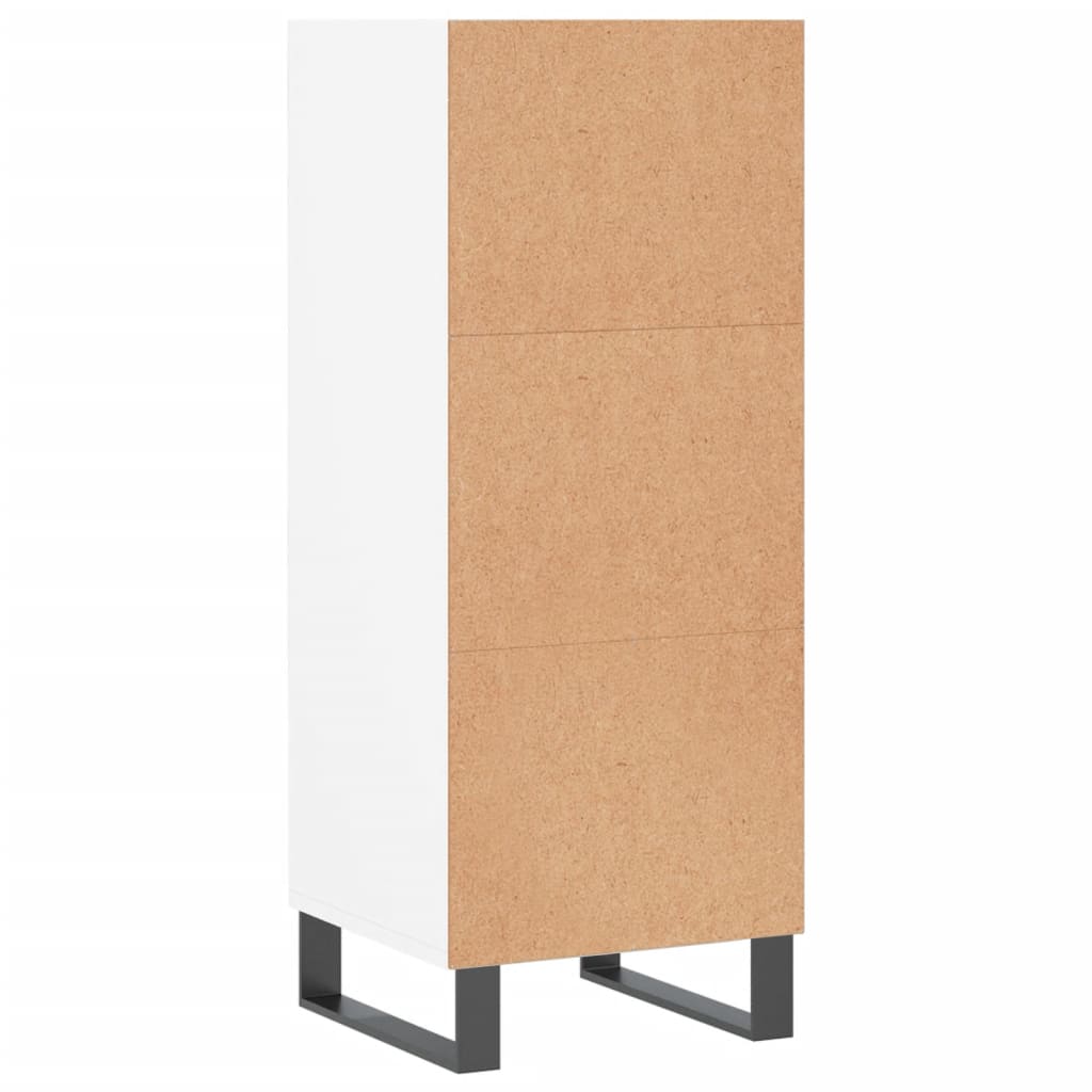 Dressoir 34,5x32,5x90 cm bewerkt hout wit – afbeelding 6