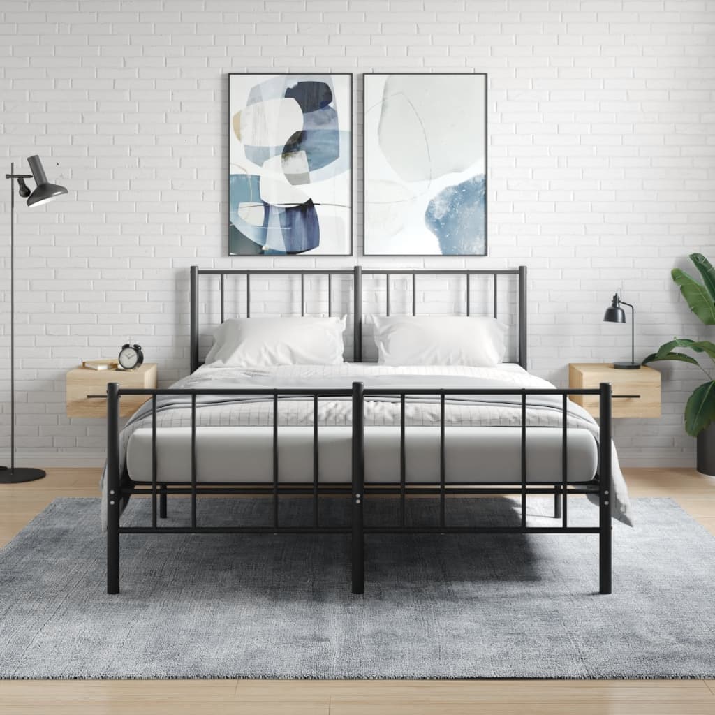 Nachtkastjes 2 st wandgemonteerd 35x35x20 cm sonoma eikenkleur