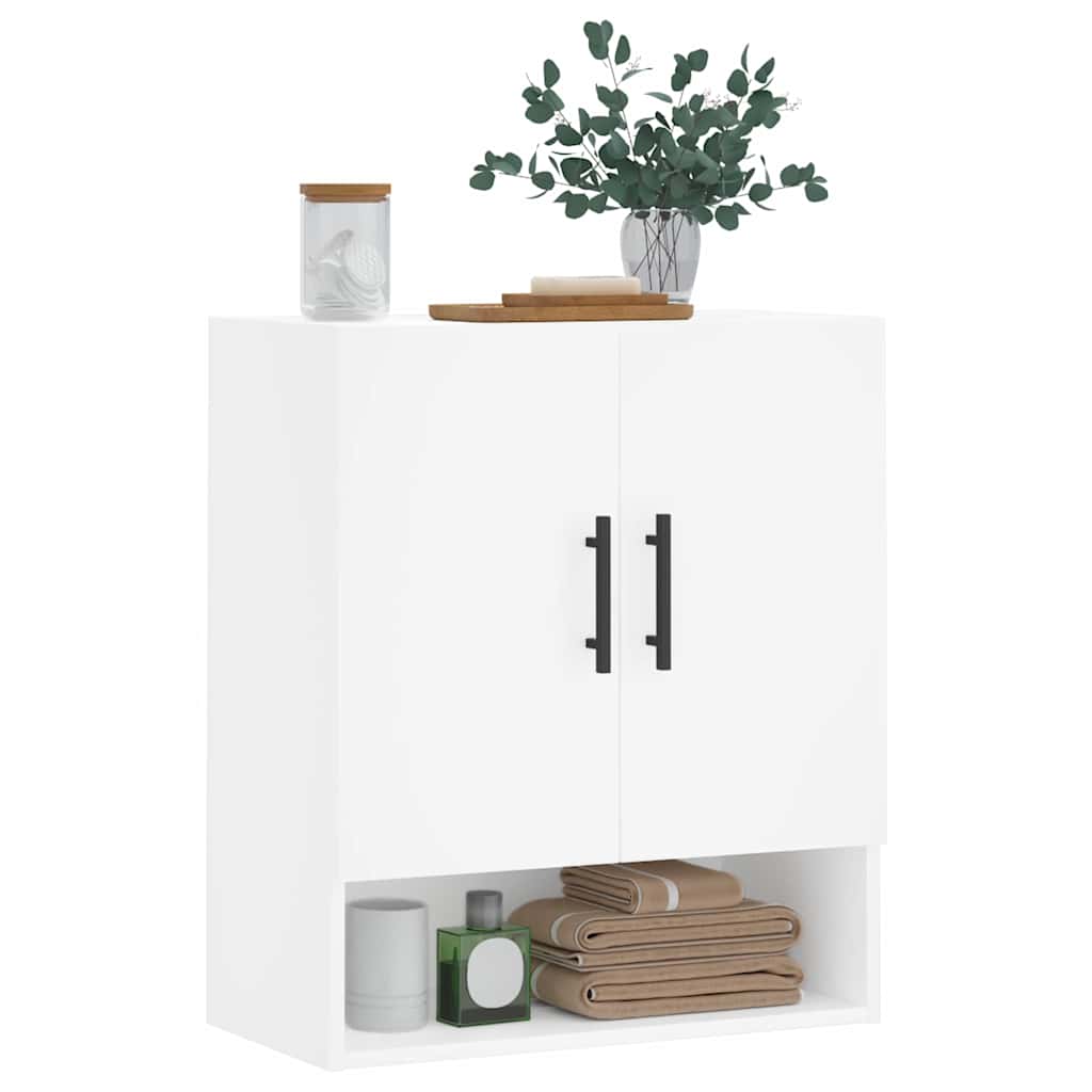Wandkast 60x31x70 cm bewerkt hout wit – afbeelding 3