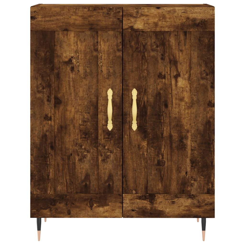 Dressoir 69,5x34x90 cm bewerkt hout gerookt eikenkleurig – afbeelding 5
