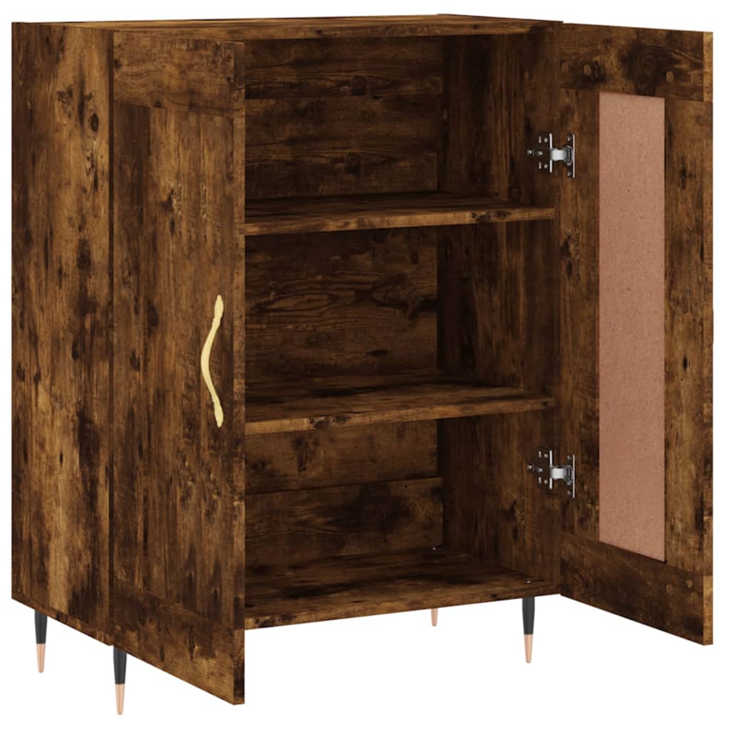 Dressoir 69,5x34x90 cm bewerkt hout gerookt eikenkleurig – afbeelding 6