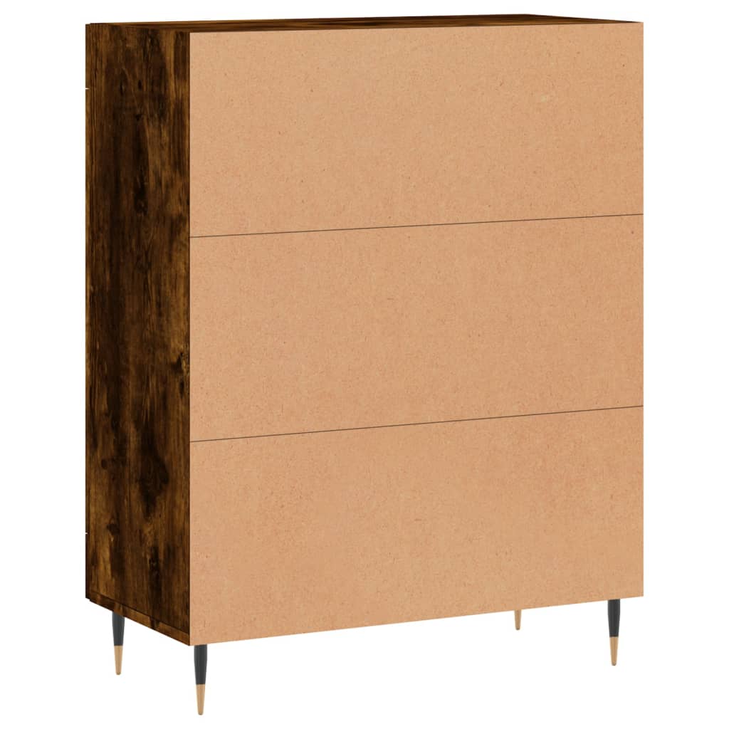 Dressoir 69,5x34x90 cm bewerkt hout gerookt eikenkleurig – afbeelding 8