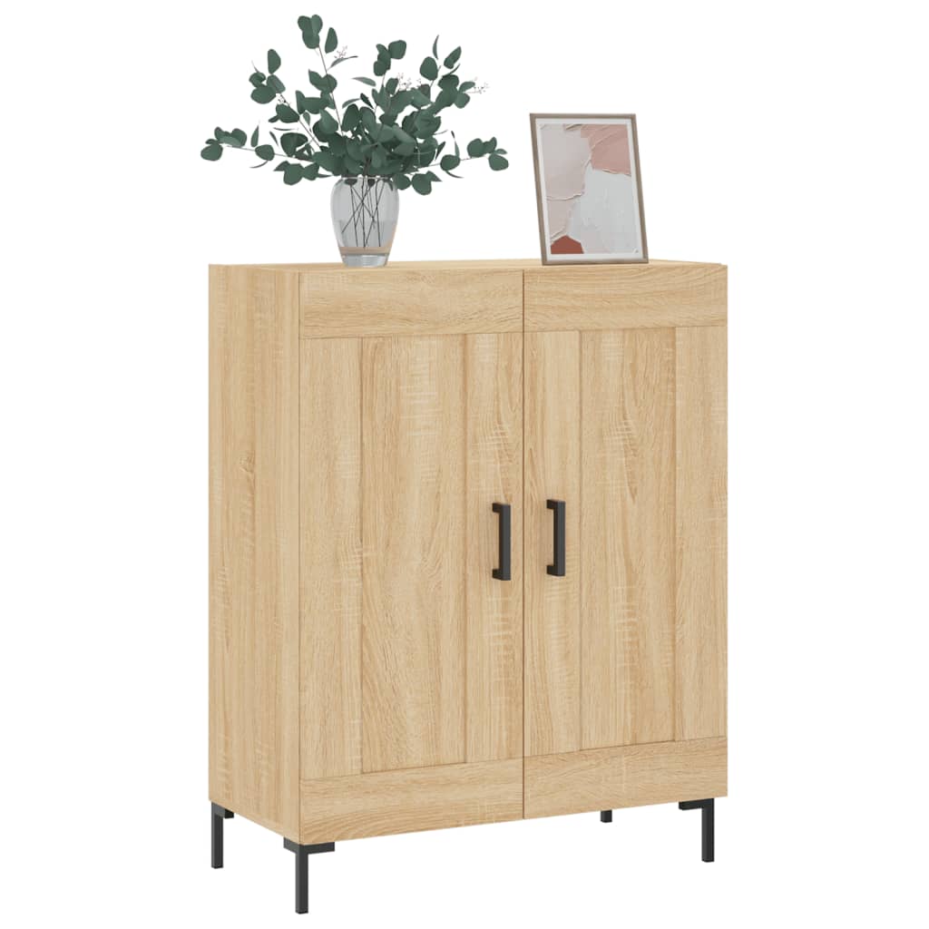 Dressoir 69,5x34x90 cm bewerkt hout sonoma eikenkleurig – afbeelding 3