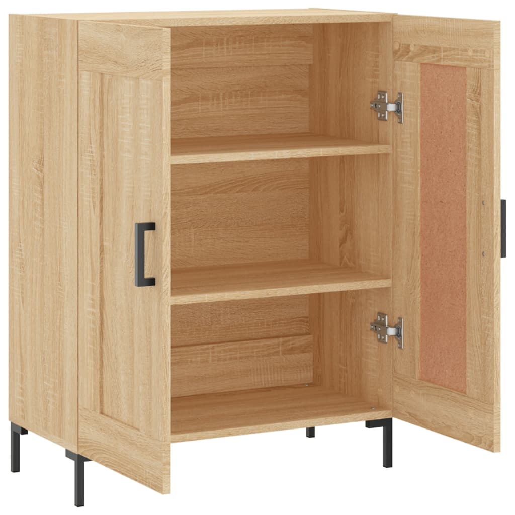 Dressoir 69,5x34x90 cm bewerkt hout sonoma eikenkleurig – afbeelding 6