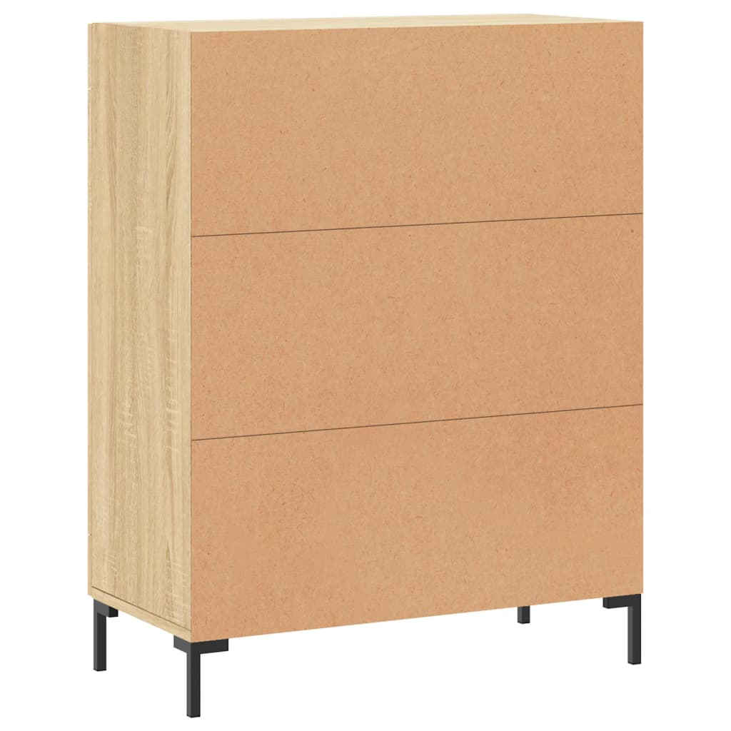 Dressoir 69,5x34x90 cm bewerkt hout sonoma eikenkleurig – afbeelding 8