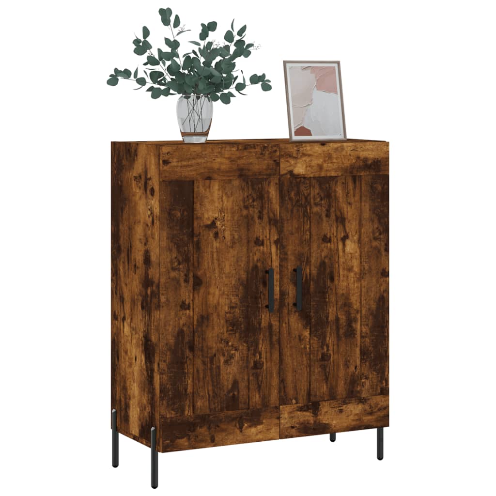 Dressoir 69,5x34x90 cm bewerkt hout gerookt eikenkleurig – afbeelding 3