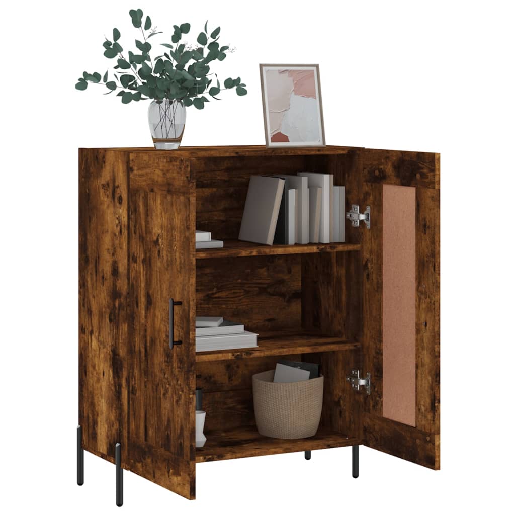 Dressoir 69,5x34x90 cm bewerkt hout gerookt eikenkleurig – afbeelding 4