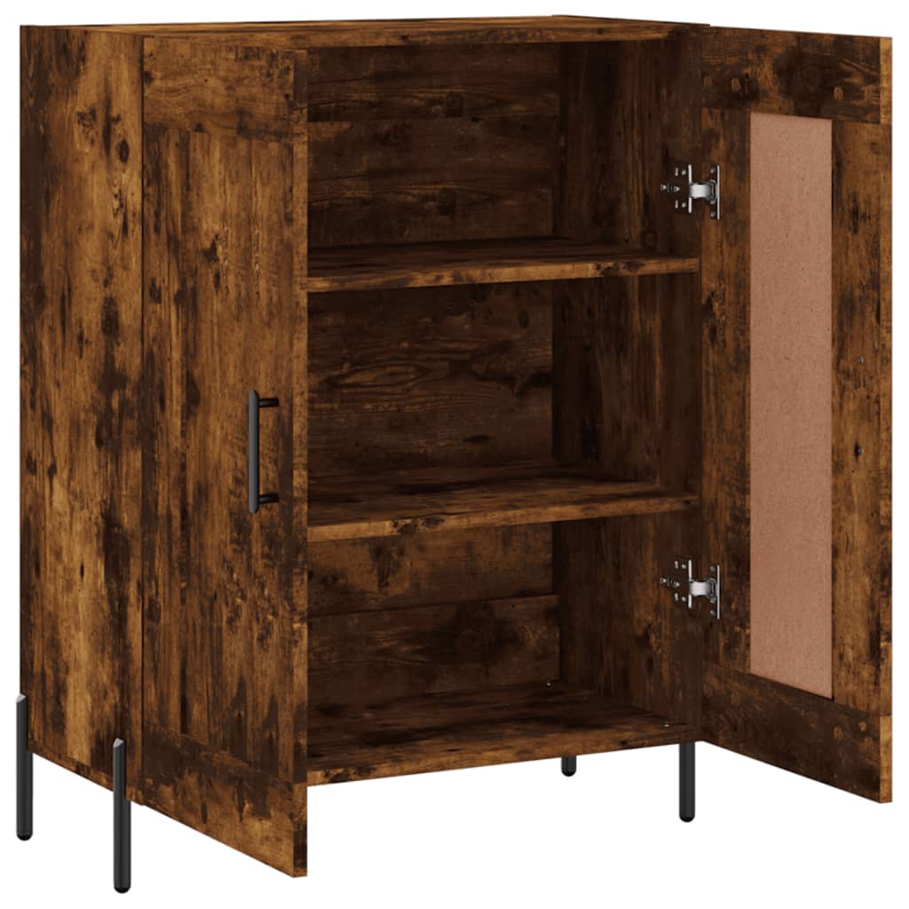 Dressoir 69,5x34x90 cm bewerkt hout gerookt eikenkleurig – afbeelding 6