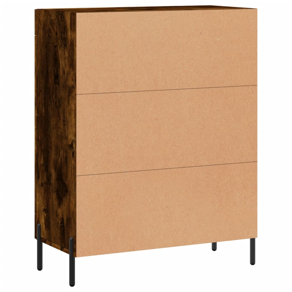 Dressoir 69,5x34x90 cm bewerkt hout gerookt eikenkleurig – afbeelding 8