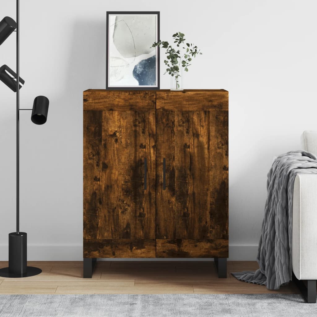 Dressoir 69,5x34x90 cm bewerkt hout gerookt eikenkleurig