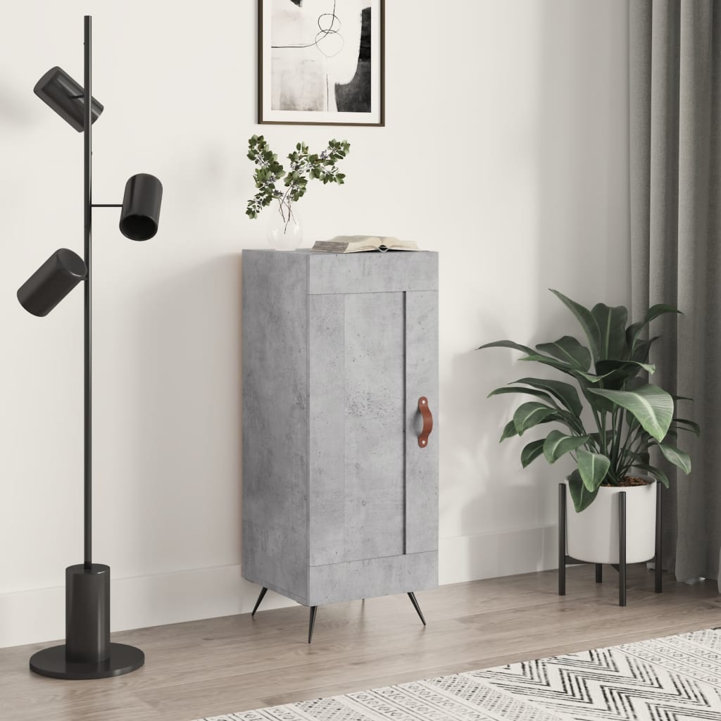 Dressoir 34,5x34x90 cm bewerkt hout betongrijs – afbeelding 1