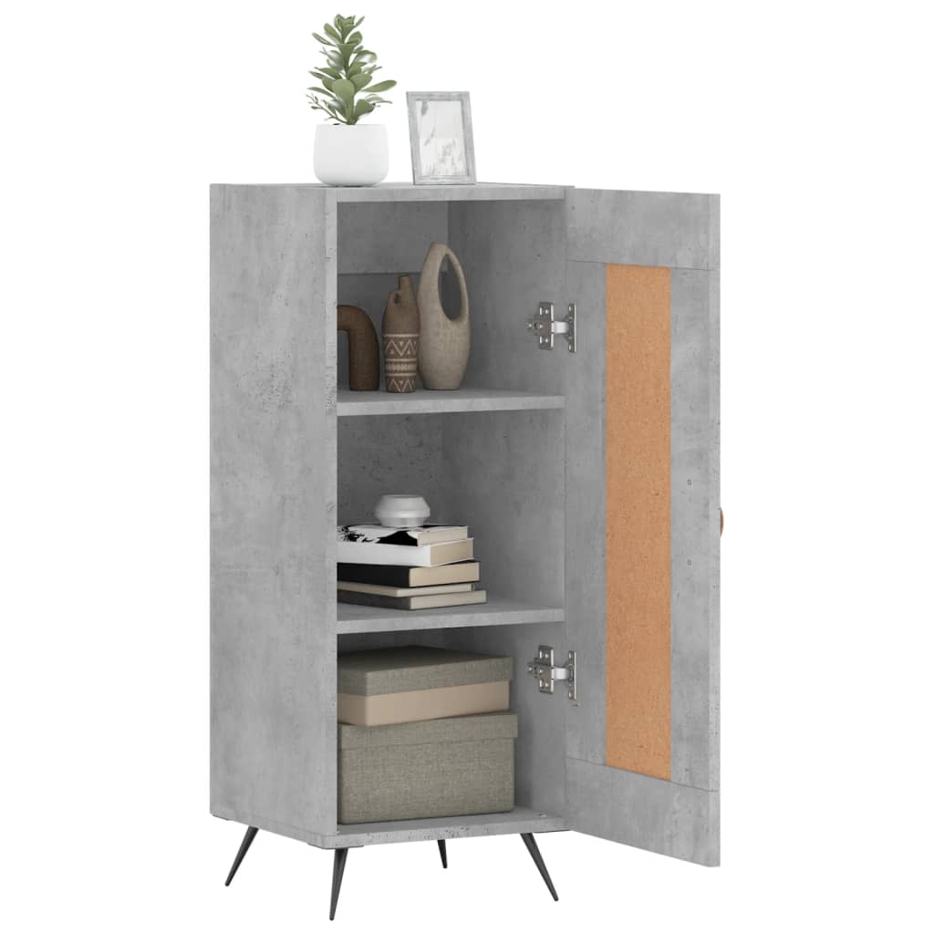 Dressoir 34,5x34x90 cm bewerkt hout betongrijs – afbeelding 4