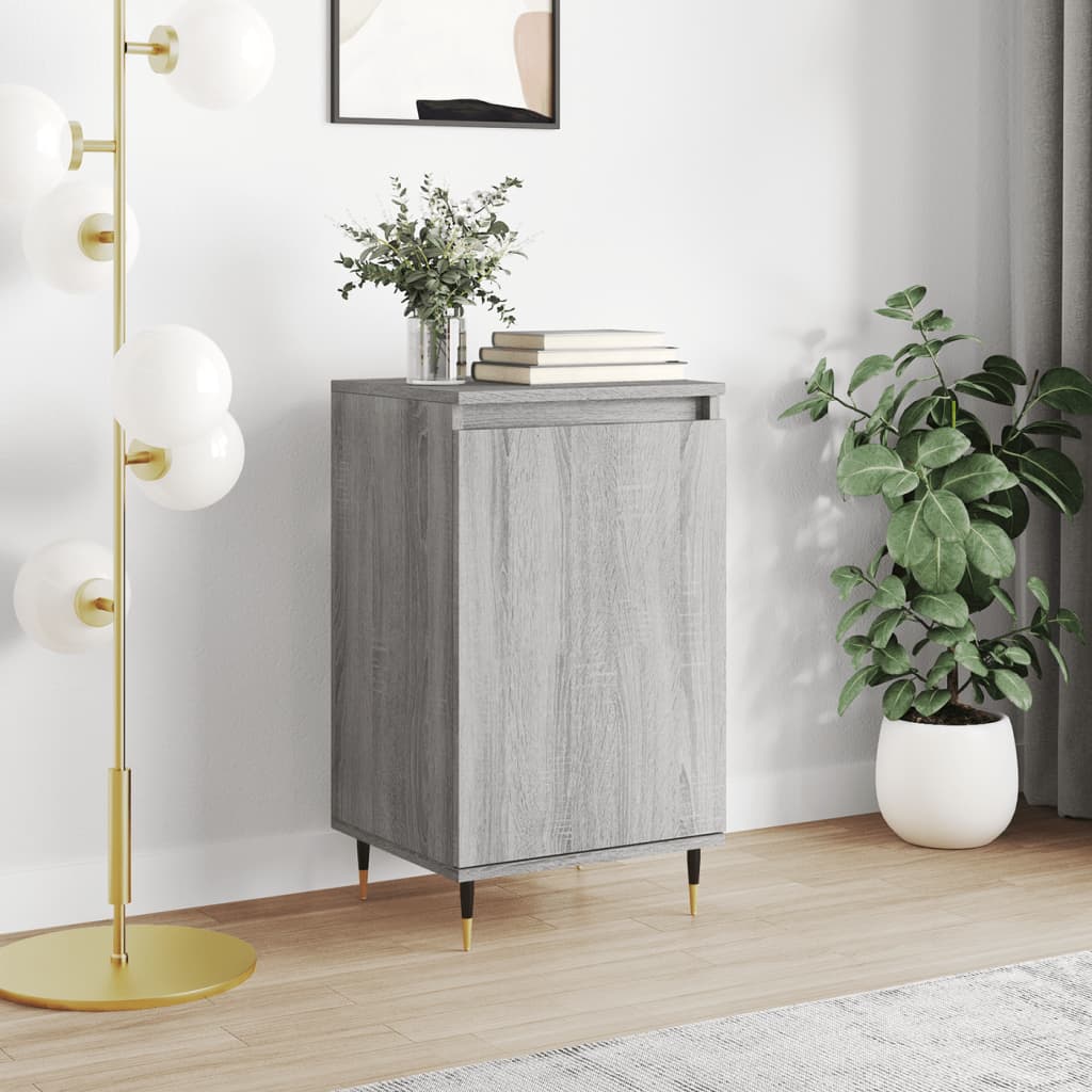 Dressoir 40x35x70 cm bewerkt hout grijs sonoma