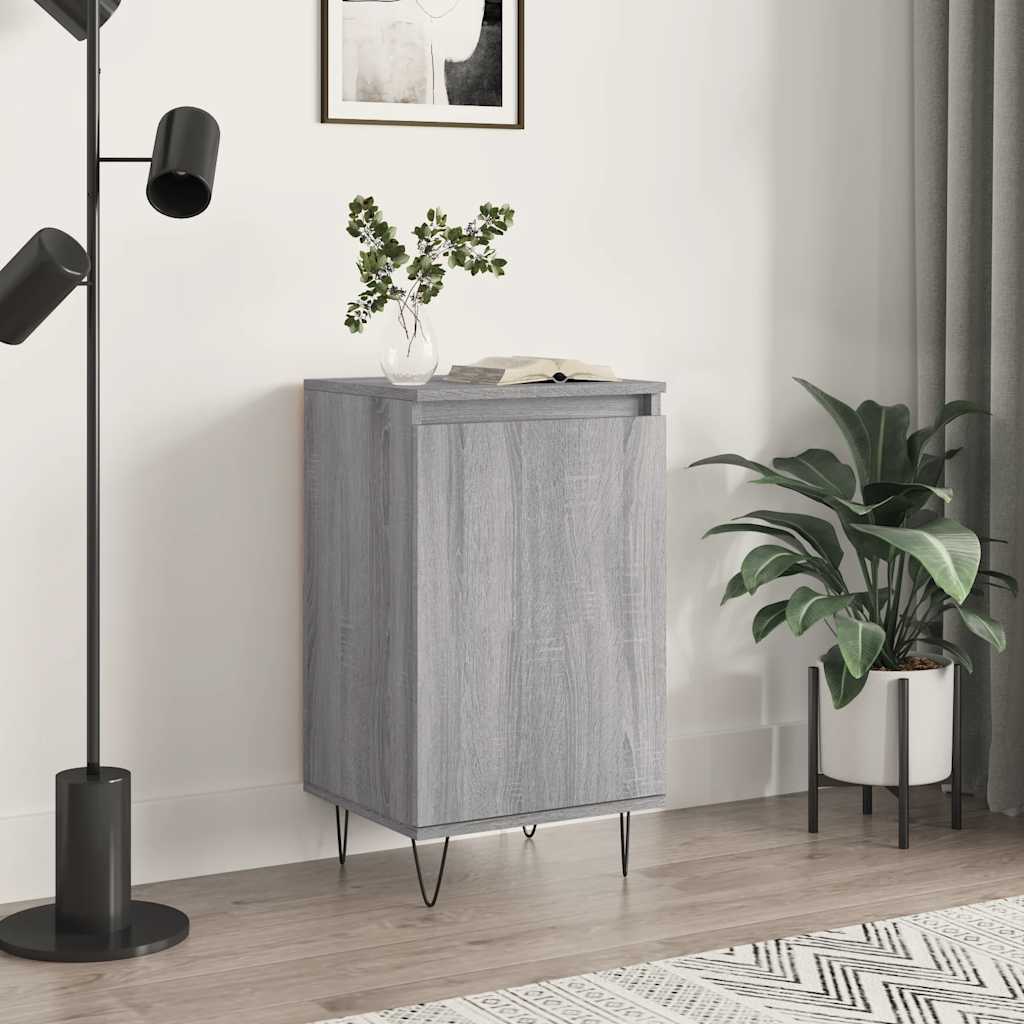 Dressoir 40x35x70 cm bewerkt hout grijs sonoma – afbeelding 1