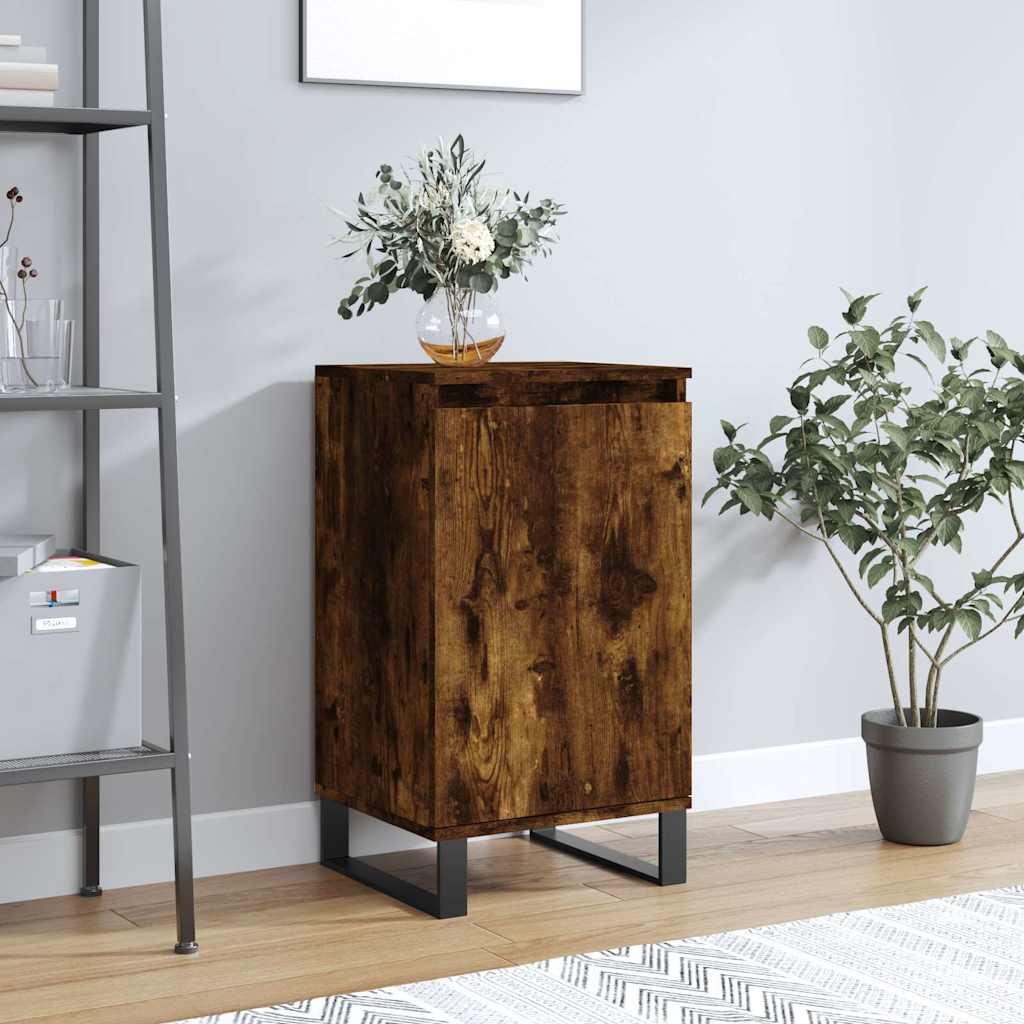 Dressoir 40x35x70 cm bewerkt hout gerookt eikenkleurig