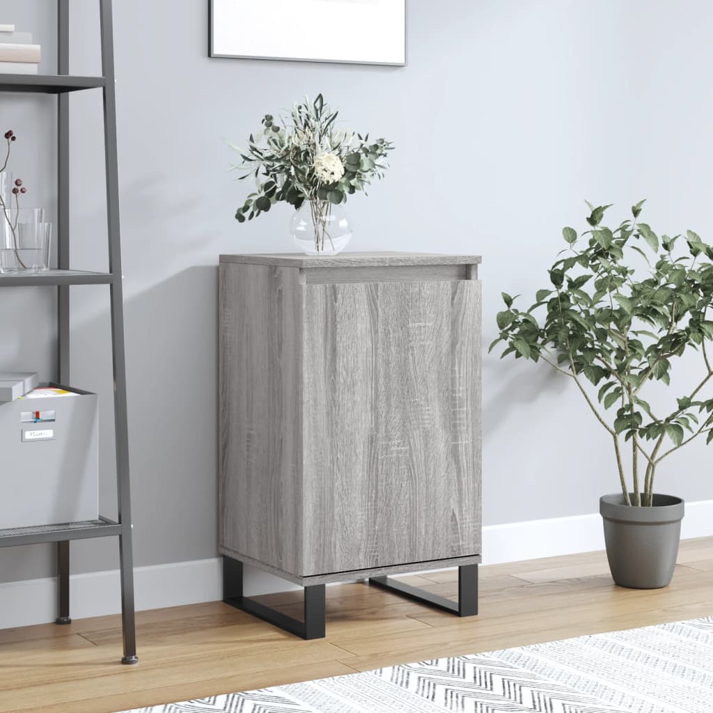 Dressoir 40x35x70 cm bewerkt hout grijs sonoma