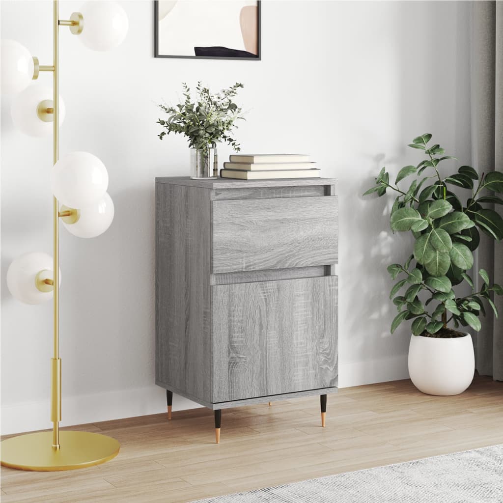 Dressoir 40x35x70 cm bewerkt hout grijs sonoma – afbeelding 1