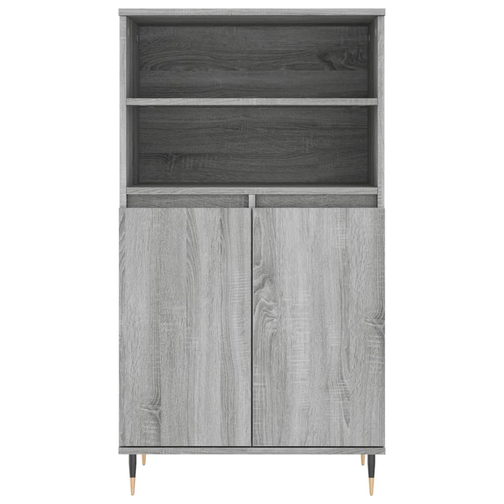 Hoge kast 60x36x110 cm bewerkt hout grijs sonoma eikenkleurig – afbeelding 6