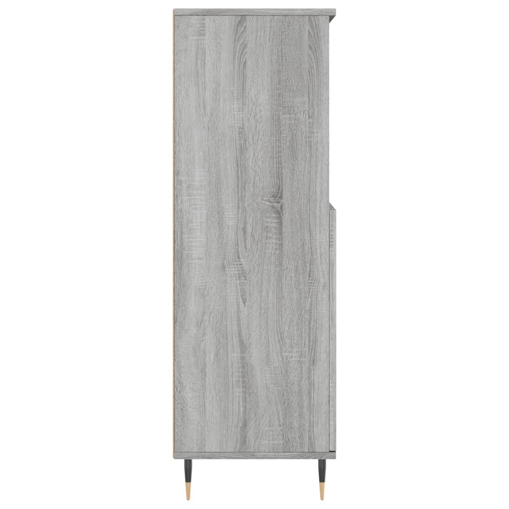 Hoge kast 60x36x110 cm bewerkt hout grijs sonoma eikenkleurig – afbeelding 7
