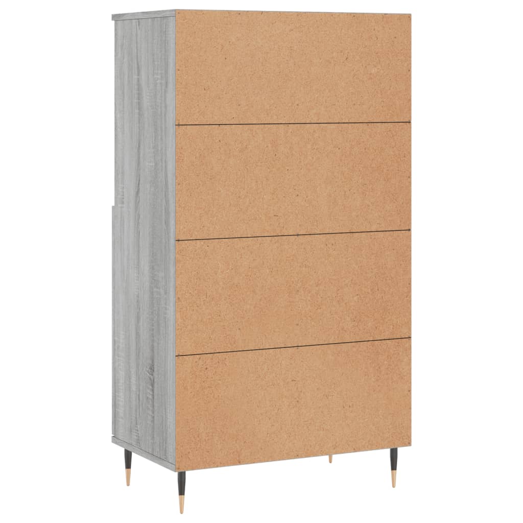 Hoge kast 60x36x110 cm bewerkt hout grijs sonoma eikenkleurig – afbeelding 8