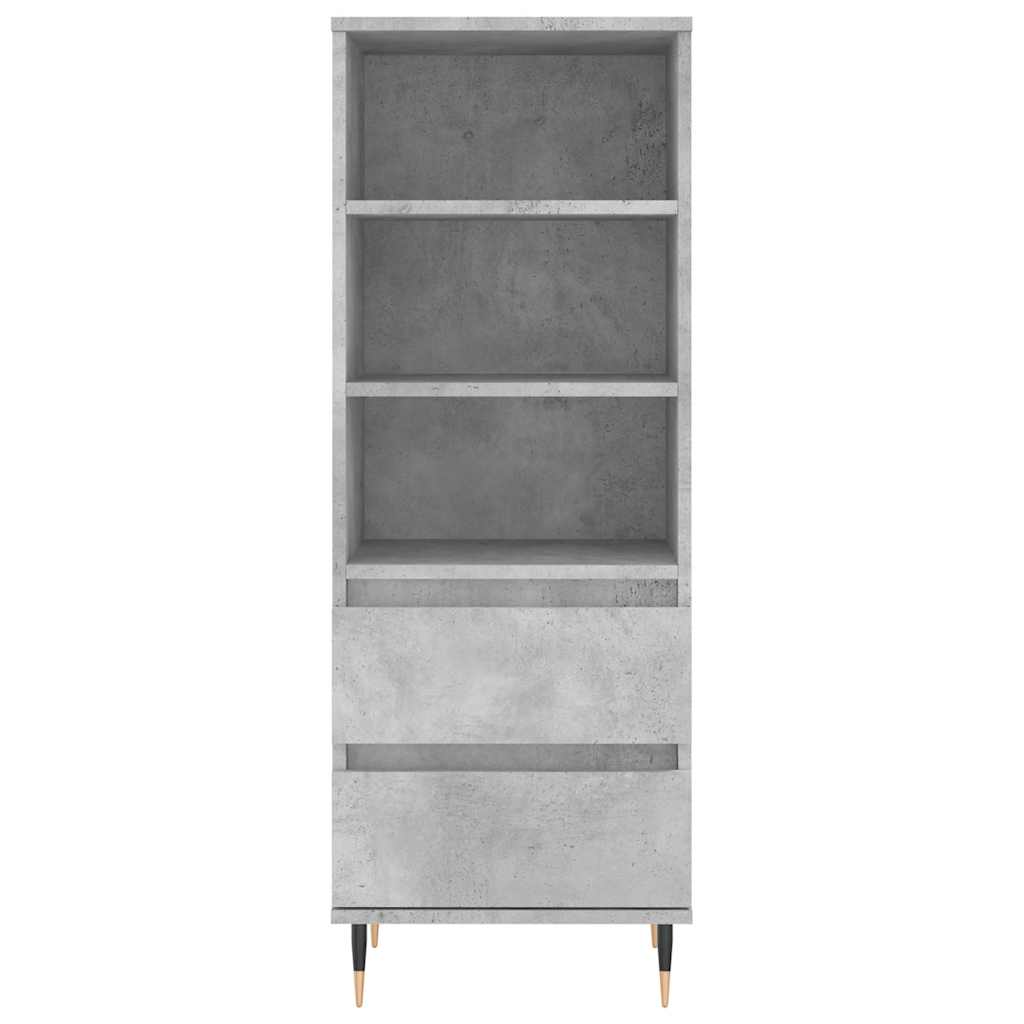 Hoge kast 40x36x110 cm bewerkt hout betongrijs – afbeelding 5