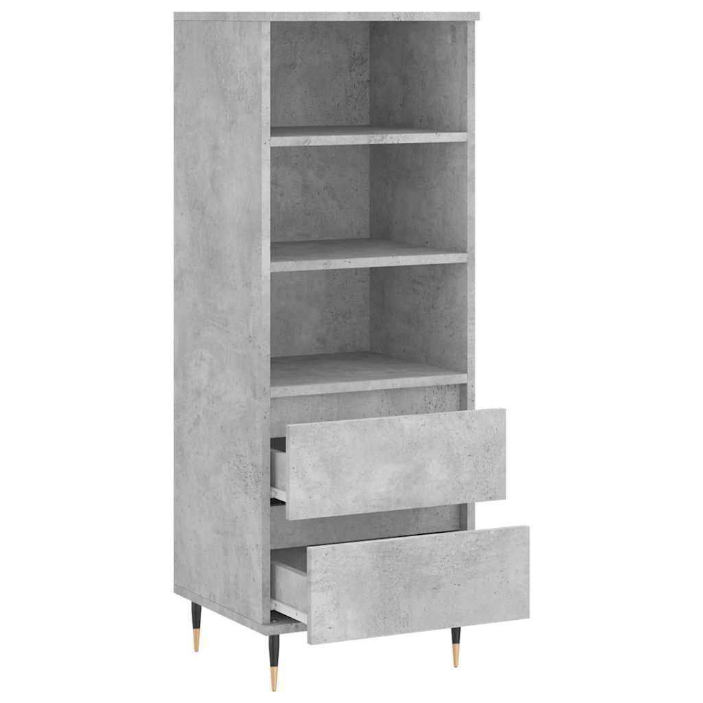 Hoge kast 40x36x110 cm bewerkt hout betongrijs – afbeelding 6