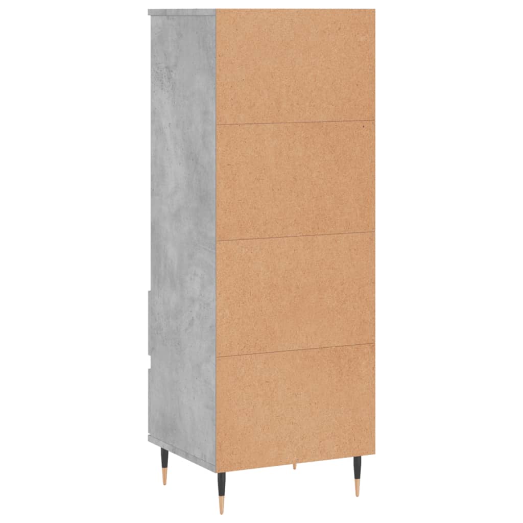 Hoge kast 40x36x110 cm bewerkt hout betongrijs – afbeelding 8