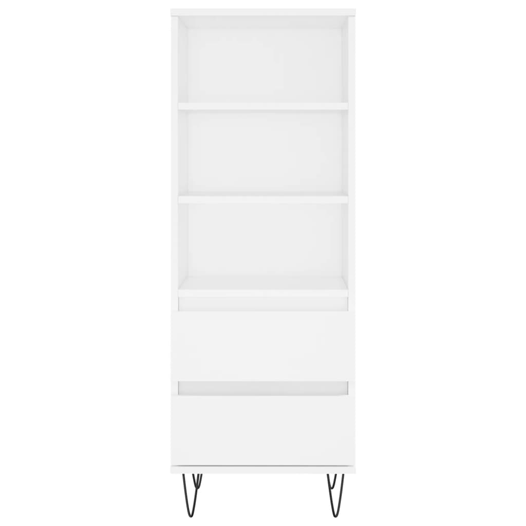 Hoge kast 40x36x110 cm bewerkt hout wit – afbeelding 5