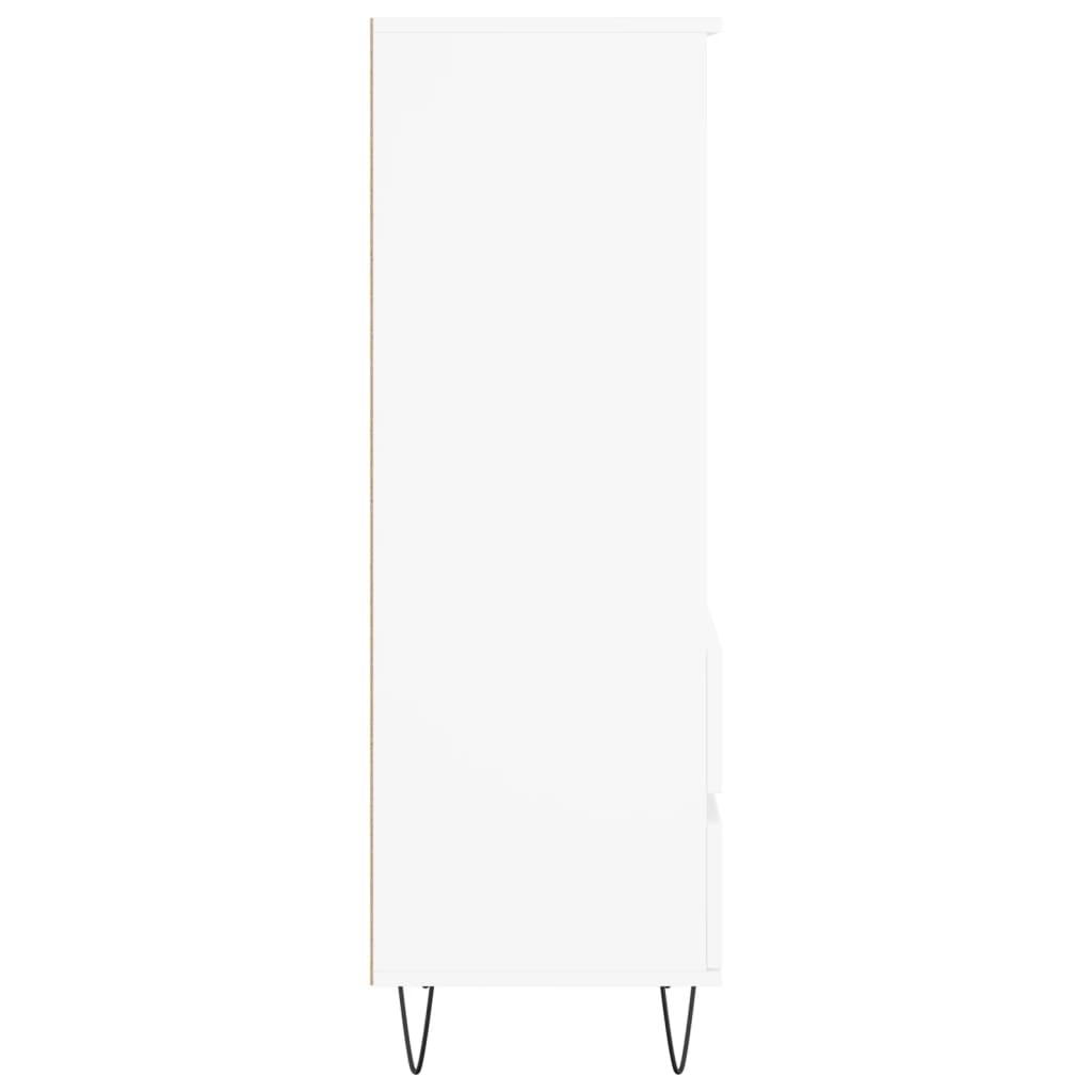 Hoge kast 40x36x110 cm bewerkt hout wit – afbeelding 7