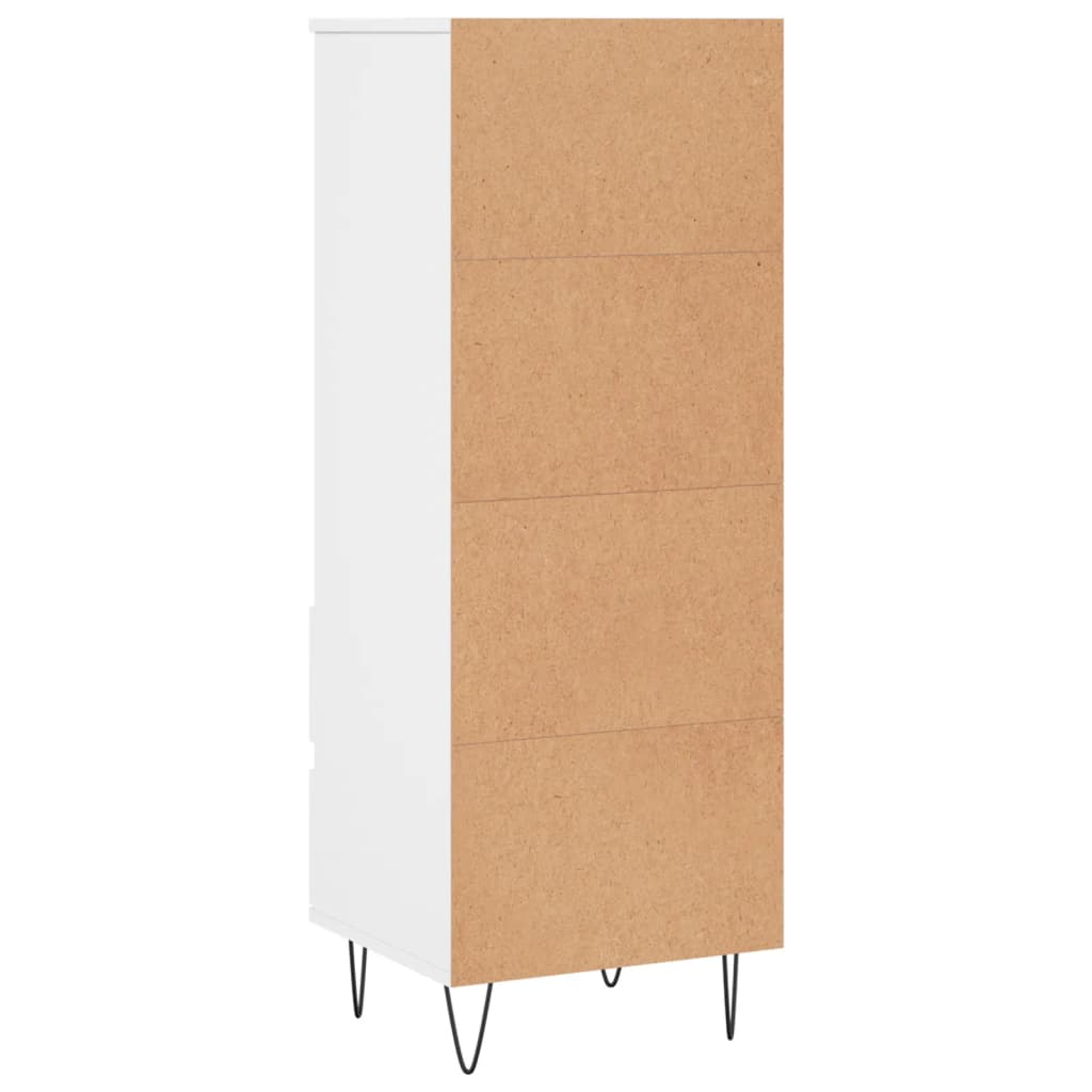 Hoge kast 40x36x110 cm bewerkt hout wit – afbeelding 8