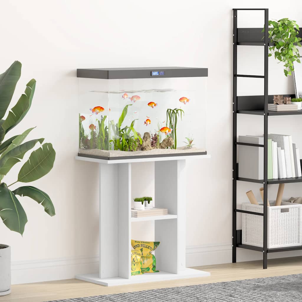 Aquariumstandaard 60x30x60 cm bewerkt hout wit