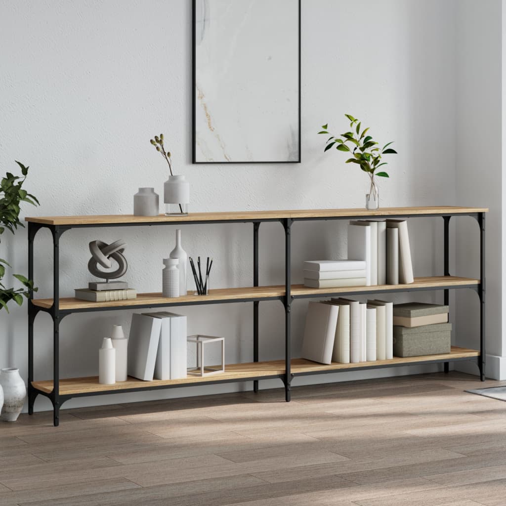 Consoletafel Sonoma Eiken 200x29x75 cm Bewerkt Hout