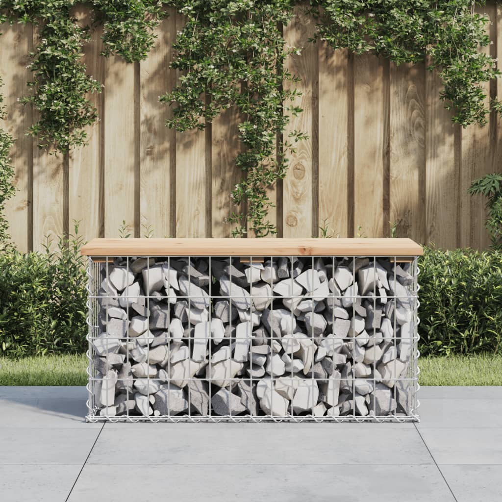 Tuinbank schanskorfontwerp 83x31,5x42 cm massief grenenhout – afbeelding 1