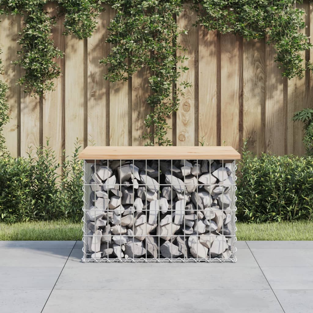 Tuinbank schanskorfontwerp 63x44x42 cm massief grenenhout – afbeelding 1