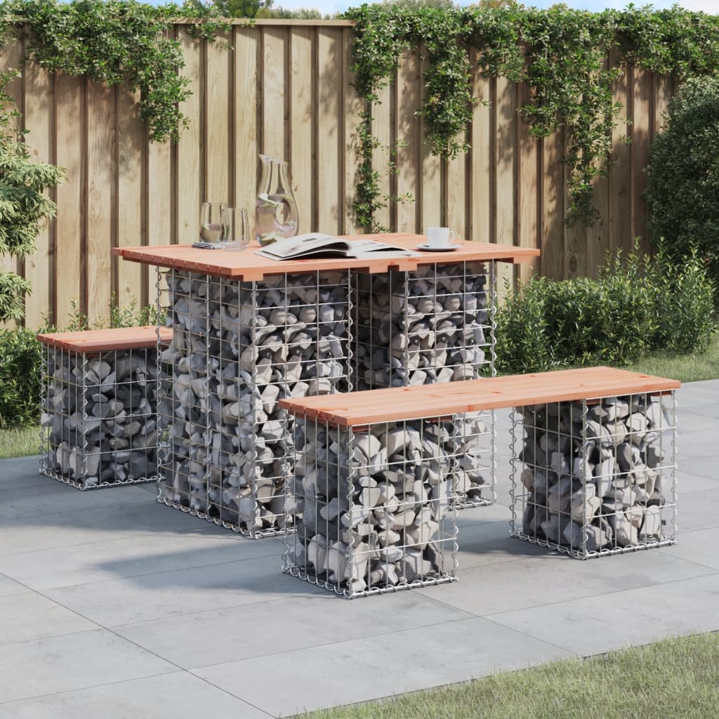 Tuintafel Schanskorfontwerp 100x70x72 cm massief grenenhout