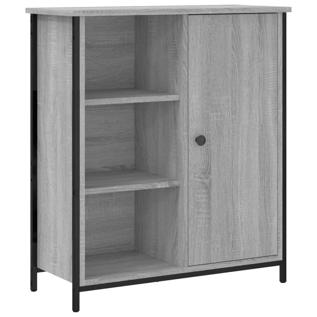 Dressoir 70x30x80 cm bewerkt hout grijs sonoma – afbeelding 2