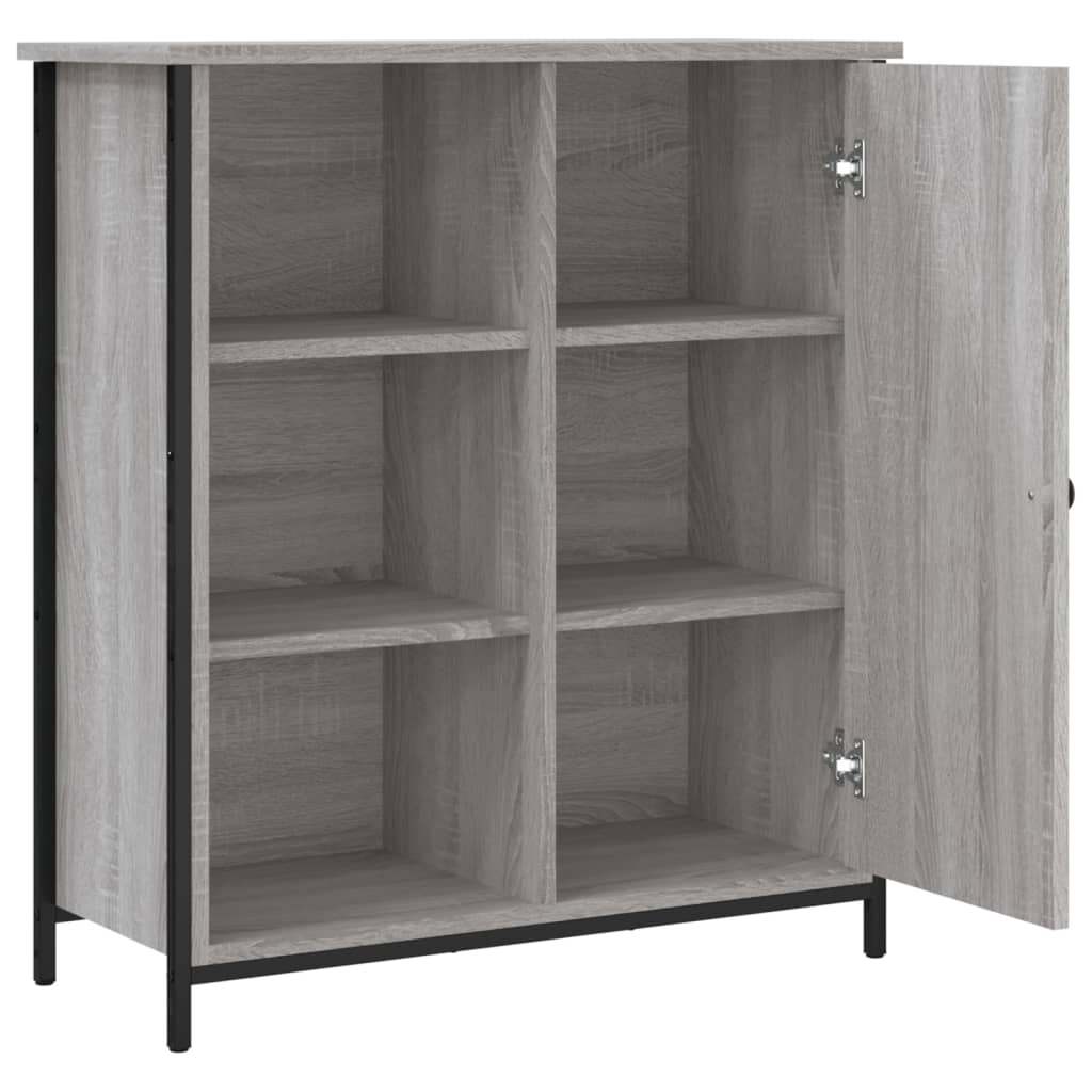 Dressoir 70x30x80 cm bewerkt hout grijs sonoma – afbeelding 5