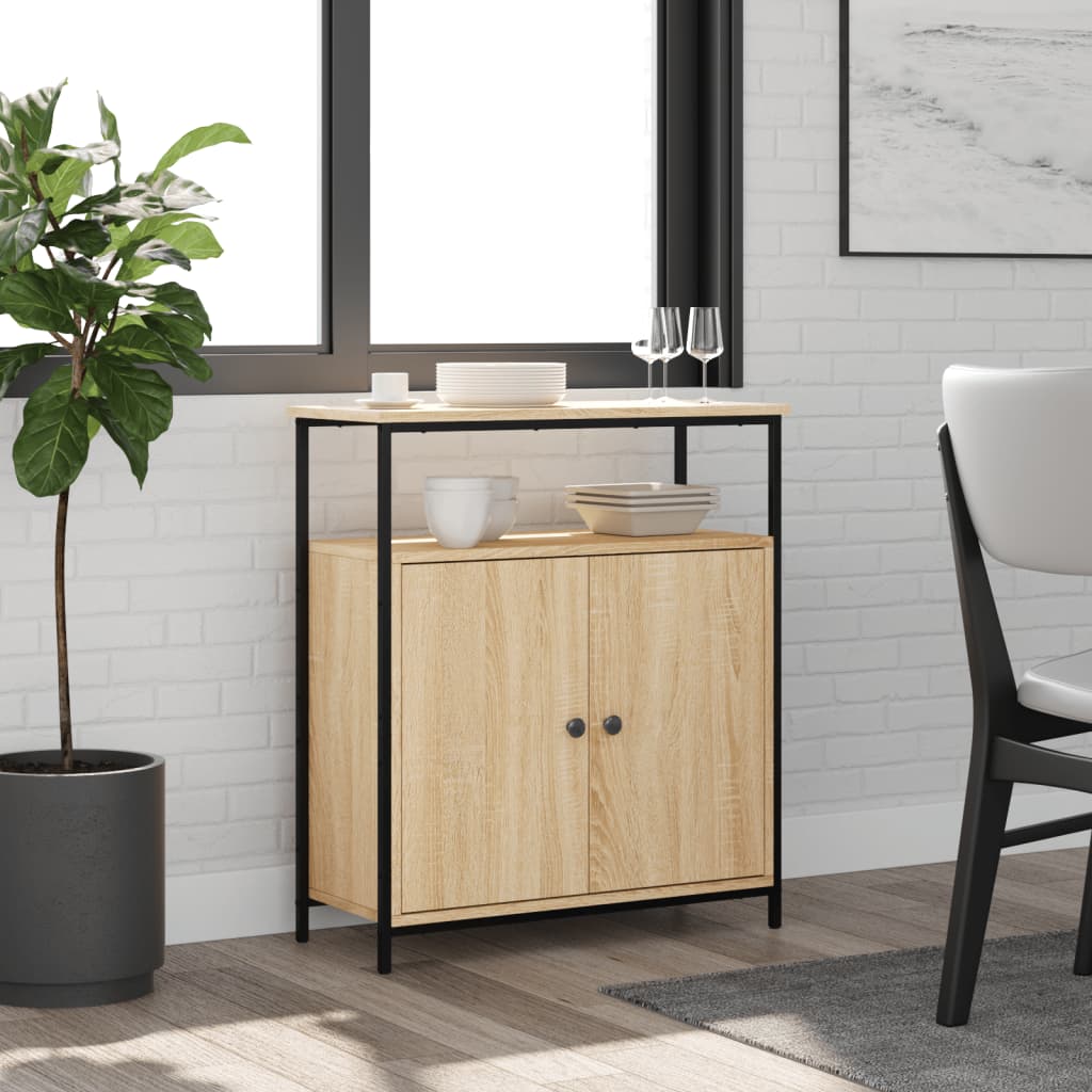 Dressoir Sonoma Eiken 70x30x80 cm Bewerkt Hout
