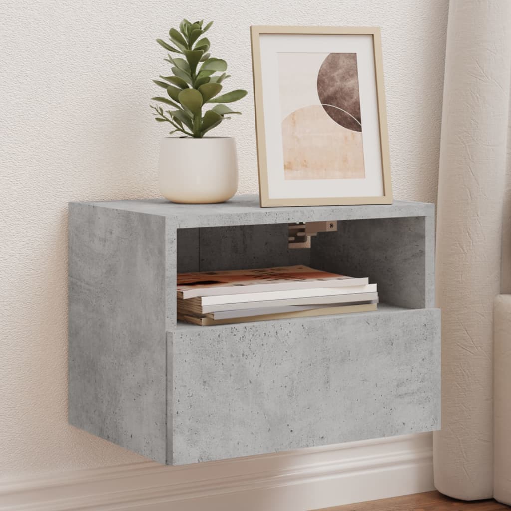 Tv-wandmeubels 2 st 40x30x30 cm bewerkt hout betongrijs – afbeelding 1
