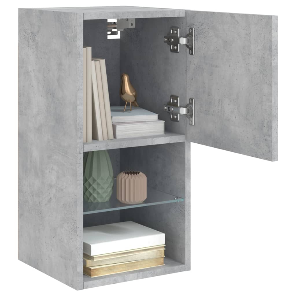 Tv-meubelen 2 st met LED-verlichting 30,5x30x60 cm betongrijs – afbeelding 5