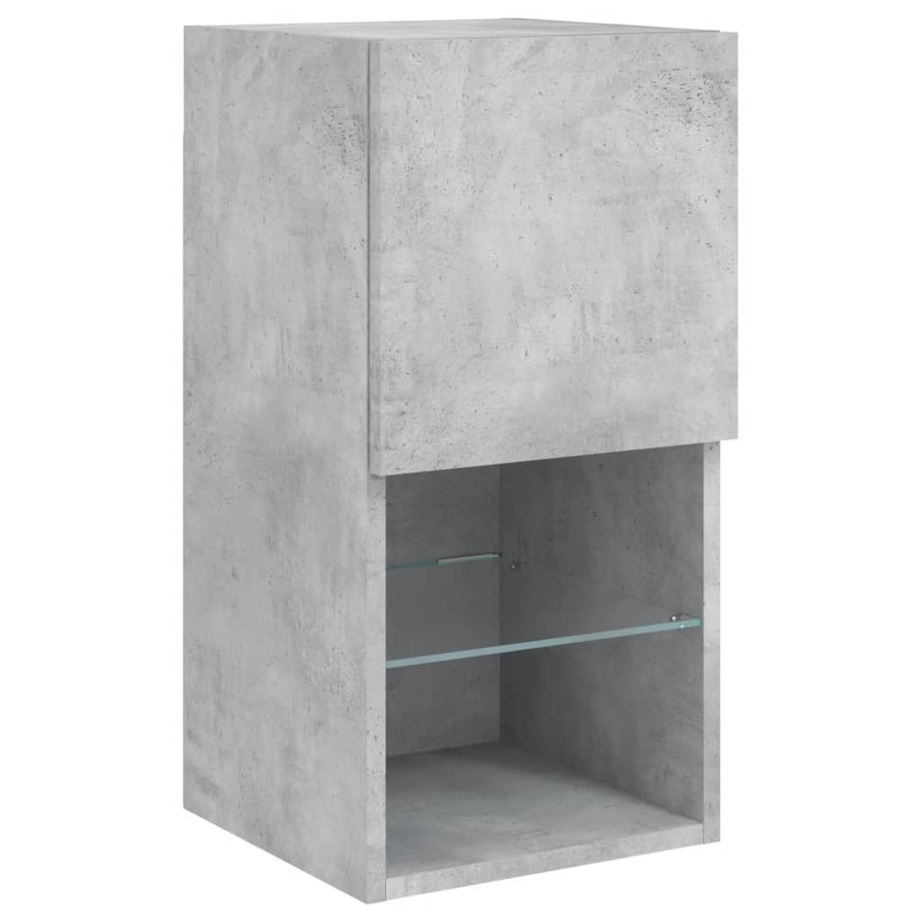 Tv-meubelen 2 st met LED-verlichting 30,5x30x60 cm betongrijs – afbeelding 7