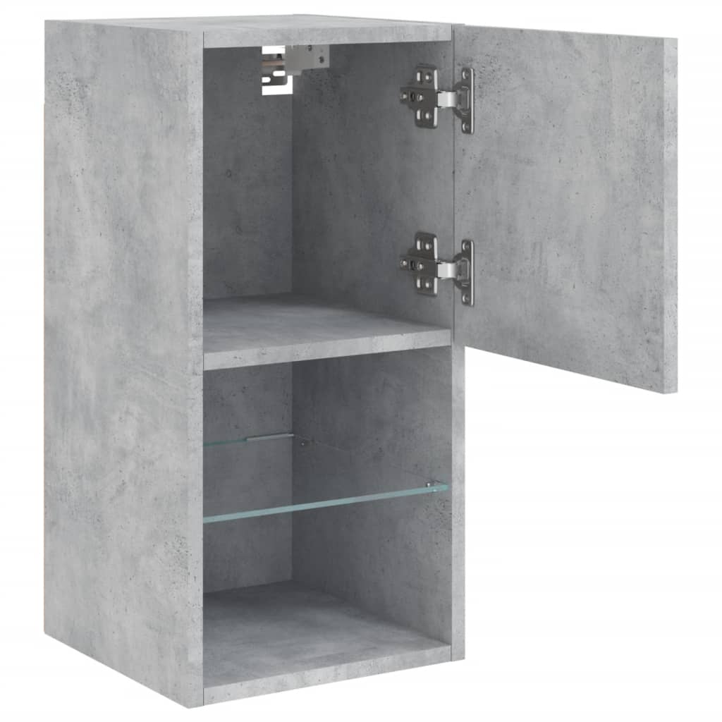 Tv-meubelen 2 st met LED-verlichting 30,5x30x60 cm betongrijs – afbeelding 8