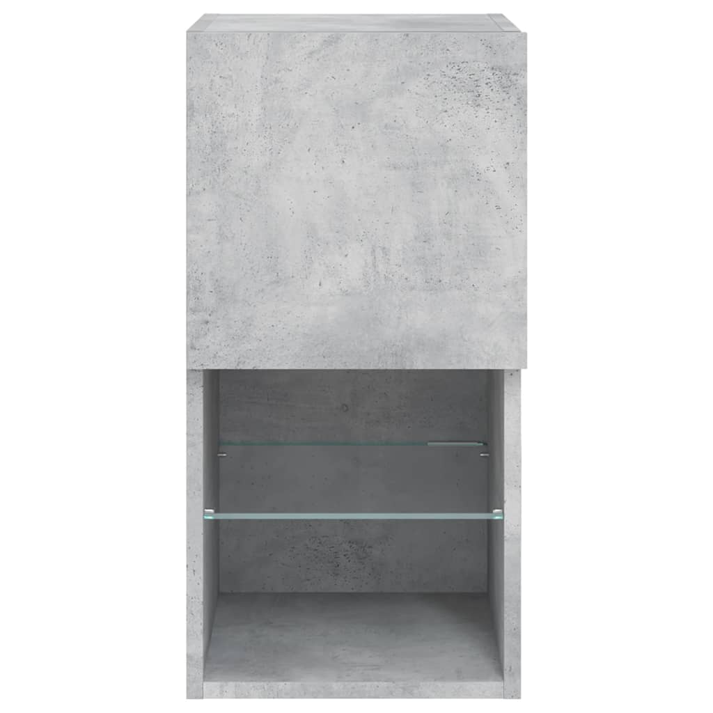 Tv-meubelen 2 st met LED-verlichting 30,5x30x60 cm betongrijs – afbeelding 9
