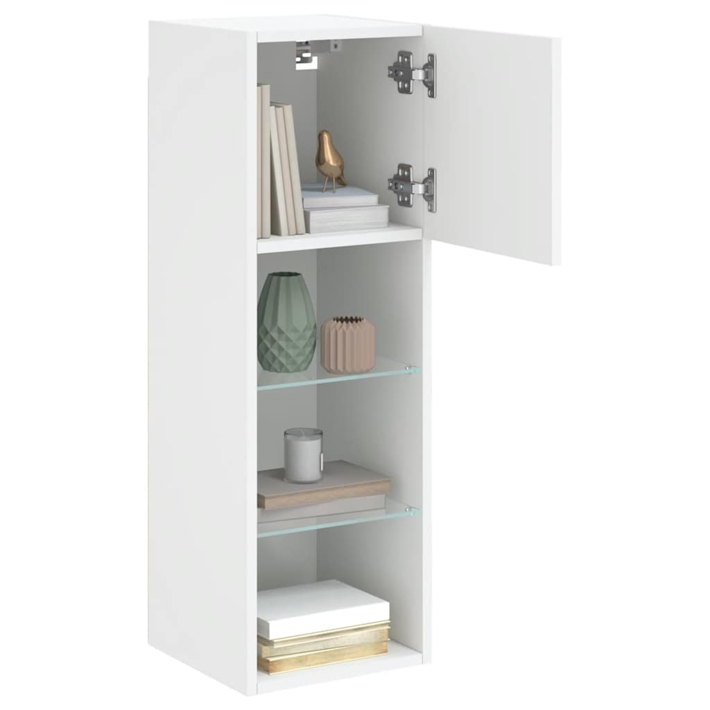 Tv-meubels met LED-verlichting 2 st 30,5x30x90 cm wit – afbeelding 5
